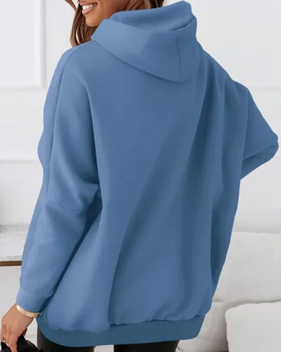 Vista 5 de BTFBM Sudaderas con capucha de gran tamaño para mujer, sudadera con capucha de forro polar, casual, manga larga, suéter de otoño e invierno, moda