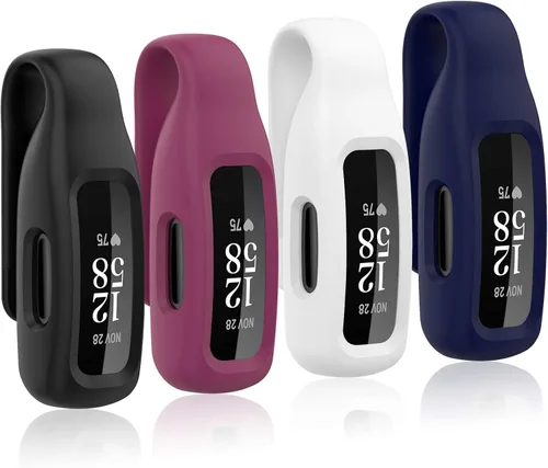 Vista 10 de Paquete de 4 fundas de clip compatibles con Fitbit Inspire 2/Fitbit Inspire 3, accesorio de repuesto de cierre de clip de silicona suave