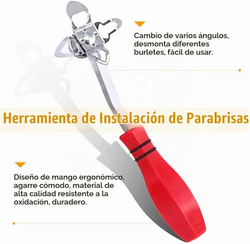 Vista 3 de Kit de herramientas de instalación de parabrisas de 12 piezas, 10 herramientas de ajuste de palos, 1 herramienta de instalación de parabrisas