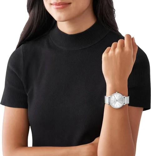 Vista 4 de Michael Kors Pyper - Reloj de acero inoxidable para mujer, con correa de acero, cuero o silicona