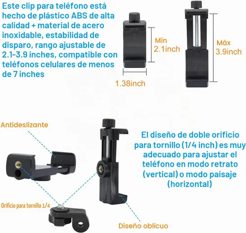 Vista 6 de Haoyou Kit de arnés de montaje en correa de pecho y correa para la cabeza para VLOG/POV Soporte de teléfono compatible con iPhone, Samsung, Google