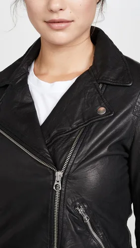 Vista 6 de Madewell Chaqueta de moto de cuero lavado para mujer