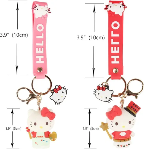 Vista 2 de Cute Kawaii Keychain Accessories Backpack Cute Key Chain Keyring Key Purse Creative Gift For Women