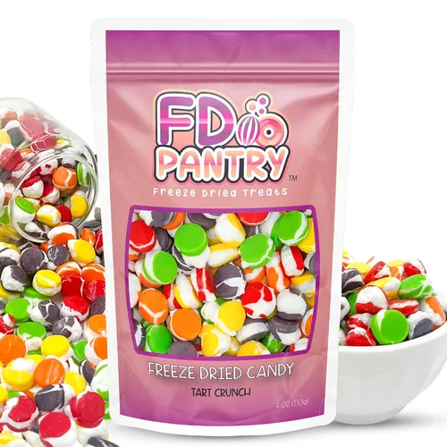 Vista 15 de Dulce Crujiente de Air Taffy Liofilizado - Variedad de Sabores de Frutas, 3.5 oz Fresa, Melón, Cereza, Frambuesa, Naranja, Uva, Misterio Snack