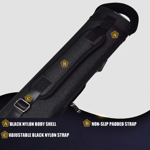 Vista 4 de Estuche de transporte para palo de billar Champion 2x4, 3x6 de nylon/piel sintética, 4S2B, 6S3B