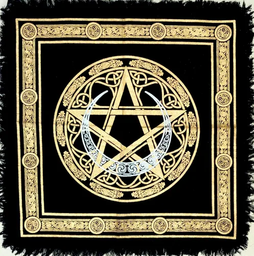 Vista 31 de CRAFT KALA Tarot Altar - Mantel especial de adivinación para hombre, cueva, pegan, habitación, bar, decoración de pared para el hogar, Wiccano, tela