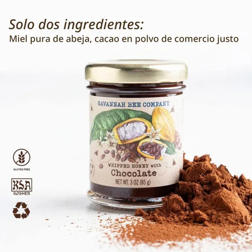 Vista 5 de Miel batida de Savannah Bee Company - Miel untable 100% natural (3 onzas (Paquete de 1), Chocolate)