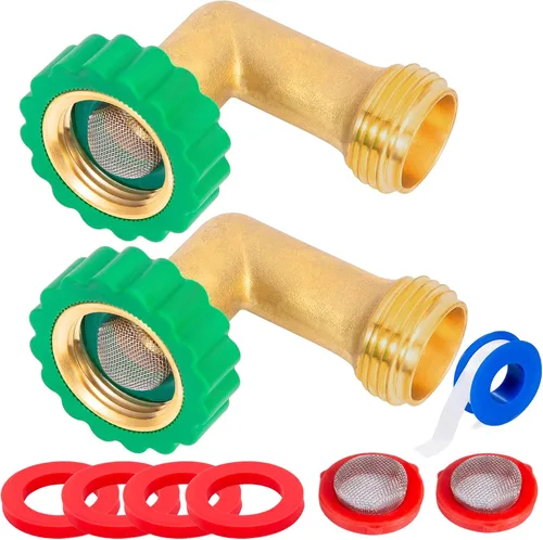 Vista 12 de Protector de manguera de latón sin plomo de 90 grados, adaptador de conexión giratoria rápida de 90°, conector de rosca de tamaño de rosca de 3/4