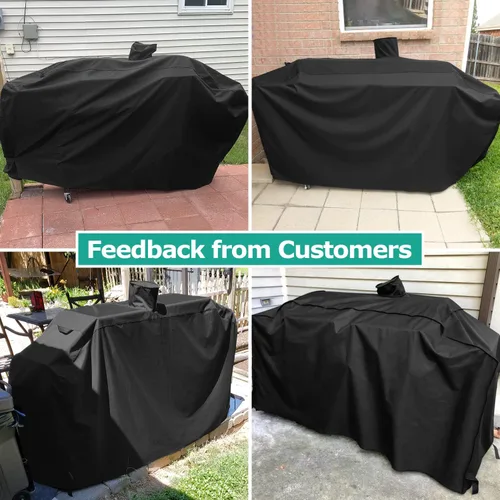Vista 3 de SunPatio Funda impermeable resistente al aire libre para parrilla de gas y carbón y más, resistente a los rayos UV, cubierta de 79 pulgadas