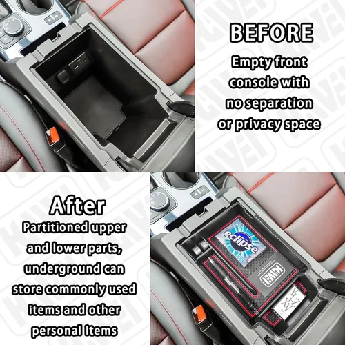Vista 3 de HGWEI Organizador de consola central compatible con Chevy Blazer 2024 2023 2022 2021 2020 2019 Accesorios, bandeja insertable de caja