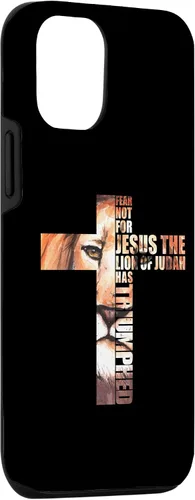 Vista 3 de iPhone 15 León Judá Jesús Cruz Cristo versos de la Biblia Fe Iglesia Caso