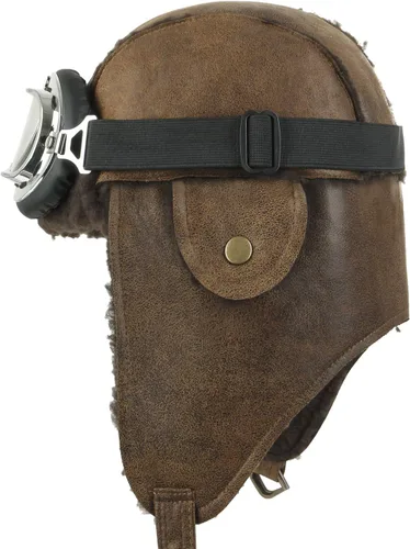 Vista 3 de ililily Sombrero de aviador Invierno Snowboard Piel Oreja Solapas Trooper Trapper Pilot Gafas