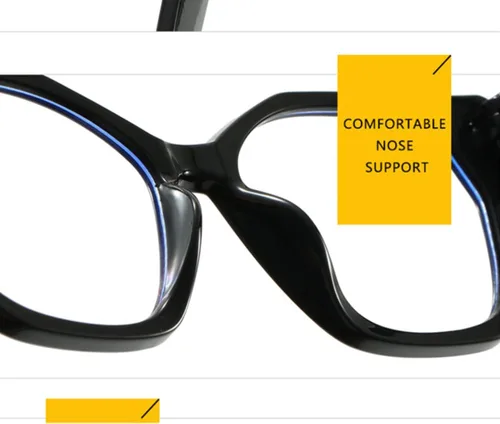 Vista 4 de Gafas retro de ojo de gato anti luz azul gafas de marco a juego