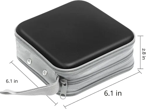 Vista 6 de Siveit Funda de CD, Funda de CD/DVD de 40 Capacidades Portafolios de CD/DVD de Plástico Duro Cajas de Discos de DVD Carpeta de Almacenamiento