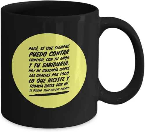Vista 2 de Regalo Para Papa Taza de Café Padre Vaso, taza de café divertidas, tazas personalizadas, taza de café inspiradoras, taza con mensajes positivos.