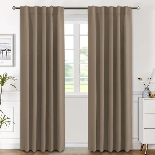 Vista 123 de H.VERSAILTEX Cortinas Opacas con Aislamiento Térmico, Paneles de Tratamiento de Ventanas que Oscurecen la Habitación, Cortinas Opacas para Sala