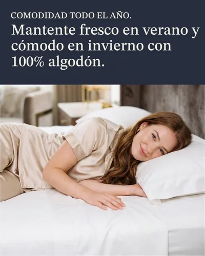 Vista 6 de Beckham Hotel Collection - Juego de sábanas de 100% algodón, tamaño individual, 3 piezas, color blanco