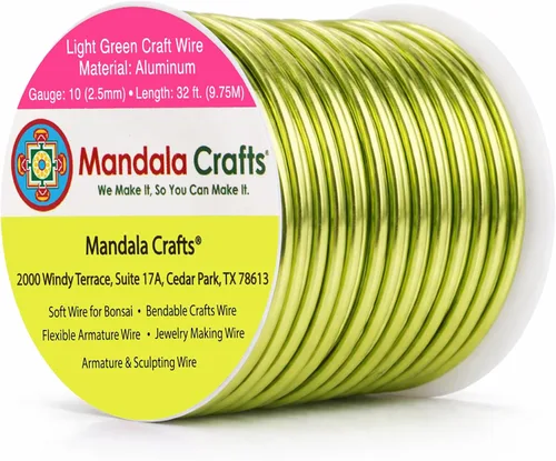 Vista 25 de Mandala Crafts - Alambre de aluminio anodizado de calibre 22 para hacer joyas - 137.2 m de alambre flexible surtido y coloreado - Doble para bonsái