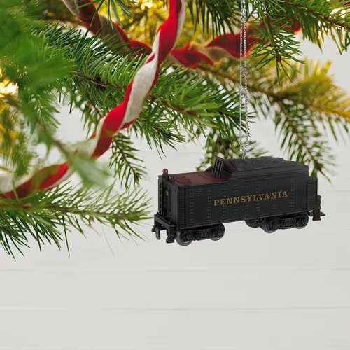 Vista 6 de Hallmark Keepsake Adorno de Navidad 2023, Lionel Pennsylvania K4 Tender, adorno de tren de metal, regalos de tren