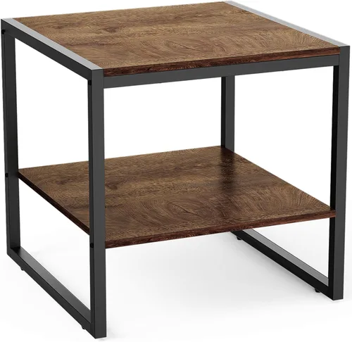 Vista 11 de Homieasy Mesa auxiliar, mesa auxiliar cuadrada de 20 pulgadas, mini soporte Negro