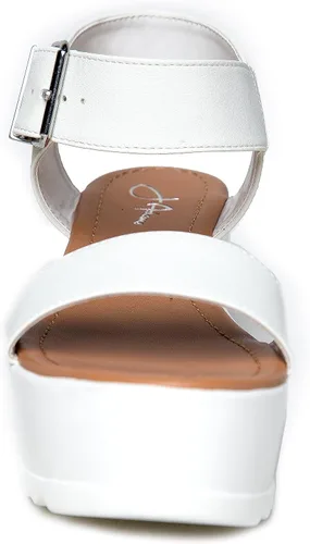 Vista 4 de J Adams Sandalias de plataforma de surf para mujer tacones de cuña con correa al tobillo