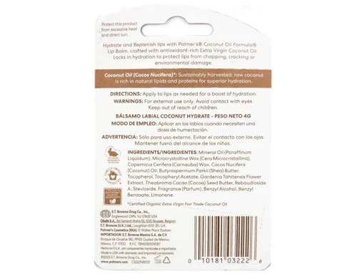 Vista 2 de Palmer's - Bálsamo labial de aceite de coco, 48 horas de humedad, 0.15 onzas