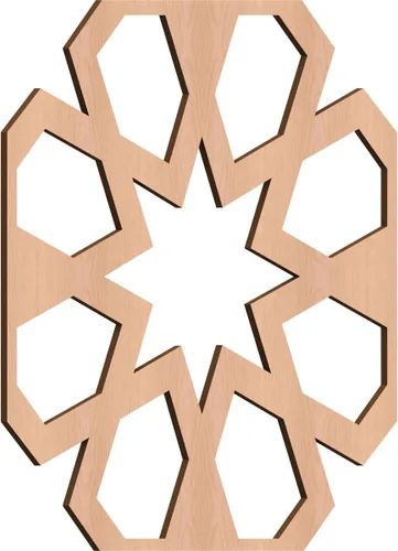 Vista 51 de Jackson Decorative Fretwork Wood Wall Panels, Large, 23 3/8" W x 23 3/8" H x 1/4" T, Cherry
