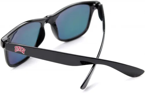 Vista 2 de Society43 Runnin NCAA Rebels UNLV-1 - Lentes de sol con montura plateada, talla única, color rojo