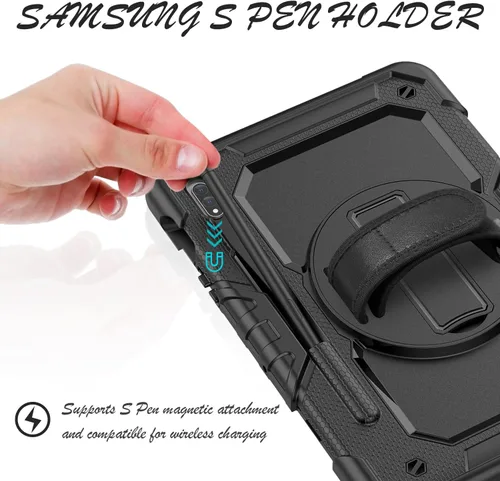 Vista 7 de Funda para Samsung Galaxy Tab S8/S7 de 11 pulgadas 5G Funda para Tableta 2022/2020, [con Protector de Pantalla de Vidrio Templado], Soporte