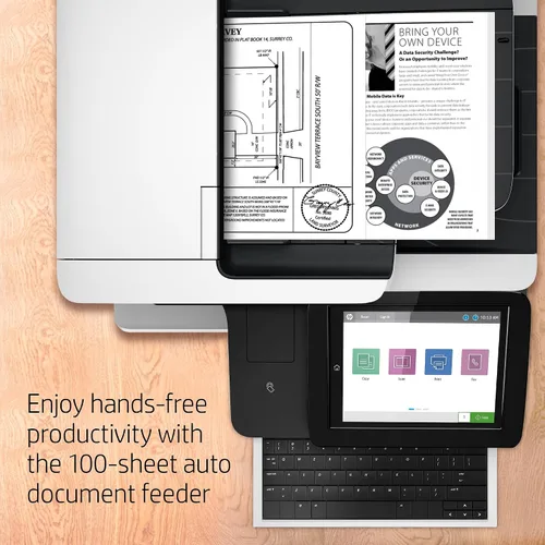 Vista 8 de HP LaserJet Enterprise MFP M528c Impresora monocromática todo en uno con Ethernet integrado e impresión de 2 caras (1PV66A)