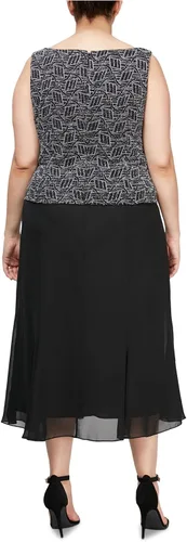 Vista 3 de Alex Evenings Women's Plus Size Tea Length Special Occasion Jacket Dress