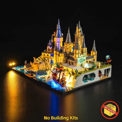 Vista 2 de BrickBling Kit de iluminación LED compatible con Lego Castle and Grounds Building Set, Compatible con Lego 76419 - Luces solamente, sin