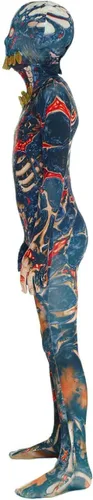 Vista 4 de Morphsuits Disfraces de zombi quemado para niños, disfraz de zombi espeluznante, disfraz de zombi muerto para niños