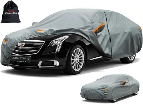 Vista 8 de Kayme Funda de Coche de Servicio Pesado Impermeable para Todo Tipo de Clima, Ajuste Personalizado para Tesla Model S, Cubierta Exterior Completa