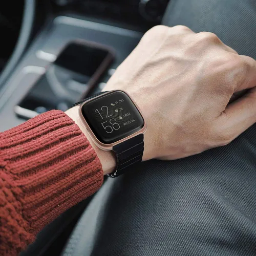 Vista 7 de Paquete de 3 protectores de pantalla compatibles con Fitbit Versa 2, GHIJKL, ultrafino, suave, TPU, funda protectora completa contra golpes