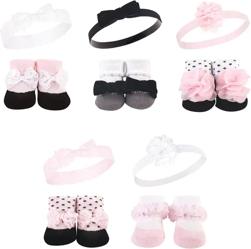 Vista 66 de Hudson Baby Conjunto de regalo de diadema y calcetines para niña