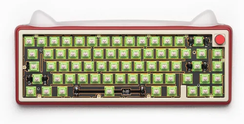 Vista 4 de Chilkey - Interruptores de teclado mecánico - 35 interruptores táctiles Sprout Green, interruptor pre-lubricado de fábrica de montaje en PCB de 5