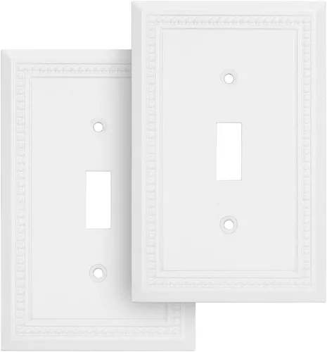 Vista 53 de Henne Bery Sunken Pearls - placa decorativa de pared, placa decorativa de pared, tapa de salida de la placa del interruptor, aleación de zinc sólida
