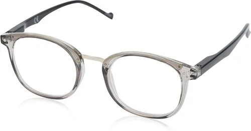Vista 7 de In Style Eyes Gafas de lectura modernas, montura completa, estilo ovalado clásico, marco ligero con bisagras de resorte de metal, color negro, 1.0 x