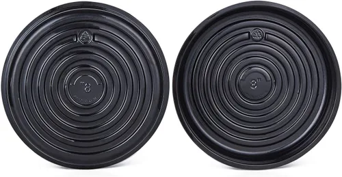 Vista 3 de Idyllize 5 piezas de bandeja de goteo de plástico negro de 8 pulgadas para macetas (8 pulgadas)