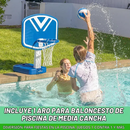 Vista 3 de GoSports Splash Hoop 2 en 1 - Juego de aro de baloncesto y red de voleibol