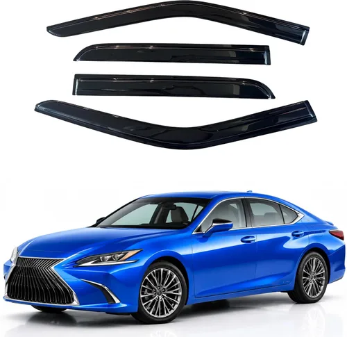 Vista 61 de Visera de ventana IG para Ford Focus Sedán y Hatchback 2012-2018, Protector de ventana lateral para lluvia y viento estilo Mugen, extra duradero