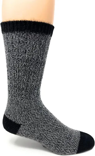 Vista 3 de WARRIOR ALPACA SOCKS - Calcetines de senderismo unisex de lana de alpaca para hombre y mujer Negro/Ceniza
