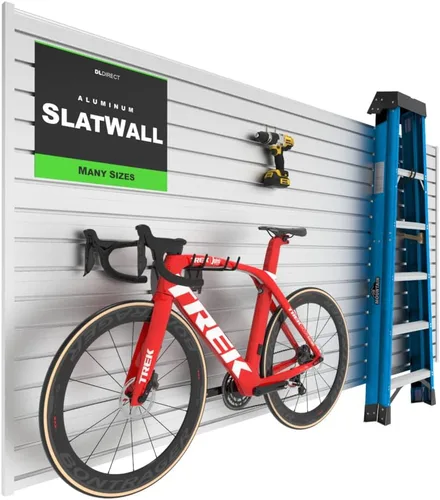 Vista 7 de DLDIRECT DiamondLife - Organizador de pared de aluminio para garaje, resistente para montaje en pared, paneles entrelazados para sistema