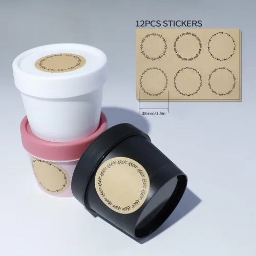 Vista 5 de LONGWAY Tarros de cosméticos vacíos de 3.4 onzas a prueba de fugas, recipiente de plástico de boca ancha con tapas de cúpula para productos
