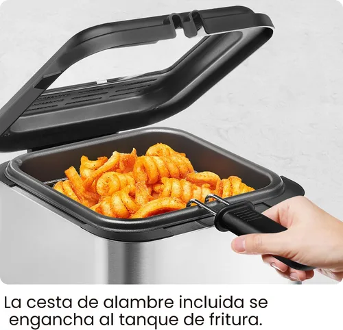 Vista 7 de Chefman Fry Guy, La cesta para freír más compacta y conveniente para preparar comida reconfortante al estilo restaurante con una capacidad de 1.6
