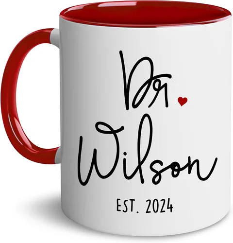 Vista 11 de Taza personalizada de realidad – Taza personalizada con nombre para graduación de doctorado, regalo de médico, divertida y perfecta para cumpleaños