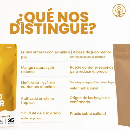 Vista 7 de Jungle Powders Polvo de mango liofilizado, bolsa de 5 onzas, extracto de mango deshidratado para hornear, sin azúcar añadido, polvo de mango seco