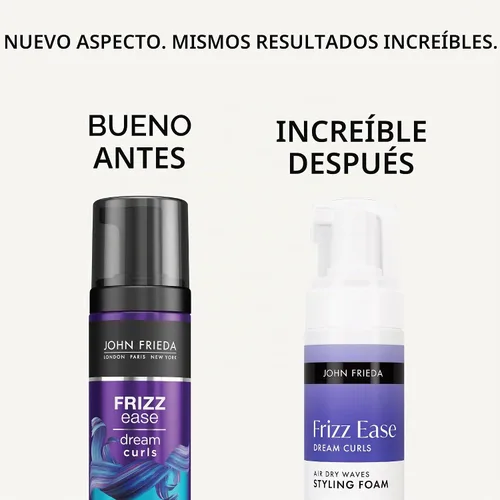Vista 2 de John Frieda Frizz Ease Dream Curls Air Dry Wave - Espuma para cabello rizado u ondulado, 5 onzas líquidas