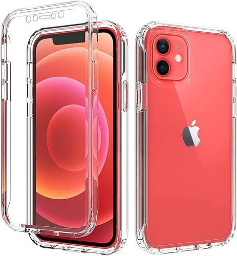 Vista 22 de Funda protectora sólida de cristal resistente de 360° con protector de pantalla compatible con iPhone 7 Plus/8 Plus (5.5 pulgadas), transparente